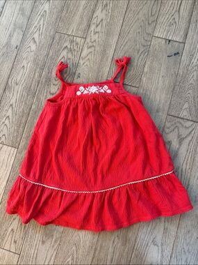 GAP Red baby Girls Embroidered Sundress
